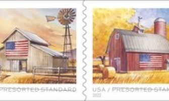 Postal Service Releases Flags on Barns Stamps