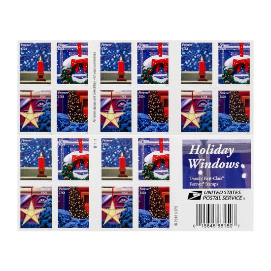 2016 US Christmas Candle Forever Stamps Booklet