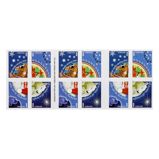 2017 US Forever Stamps Christmas Carols Booklet